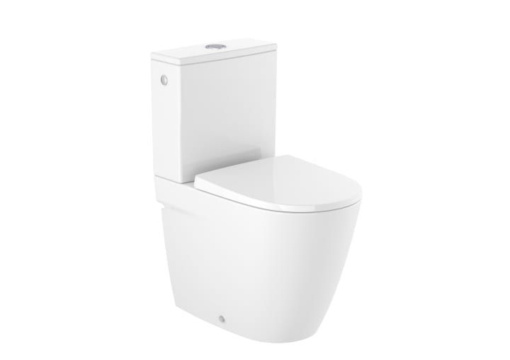 Cuvette WC au sol compacte Rimless Roca Ona à évacuation duale (A342688000)