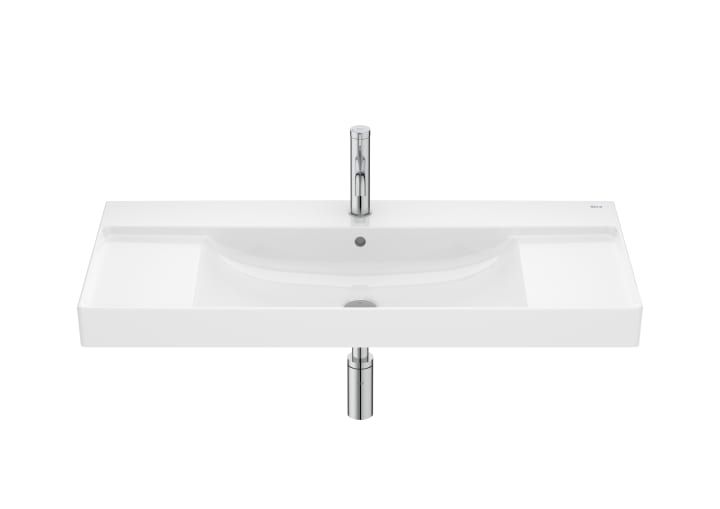 Lavabo mural Roca Ona 100 cm en Fineceramic® blanc (A32768A000)