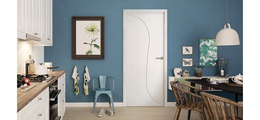 Porte intérieure rainurée Groove laquée