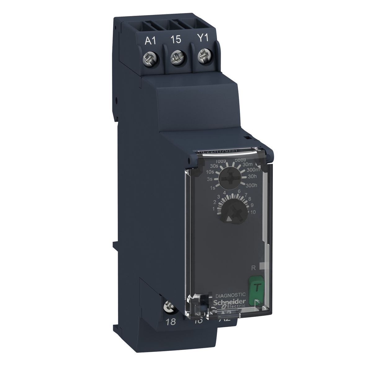 Relais temporisé Schneider Harmony Time RE22R1AMR – travail 1 OF, 24–240 V CA/CC