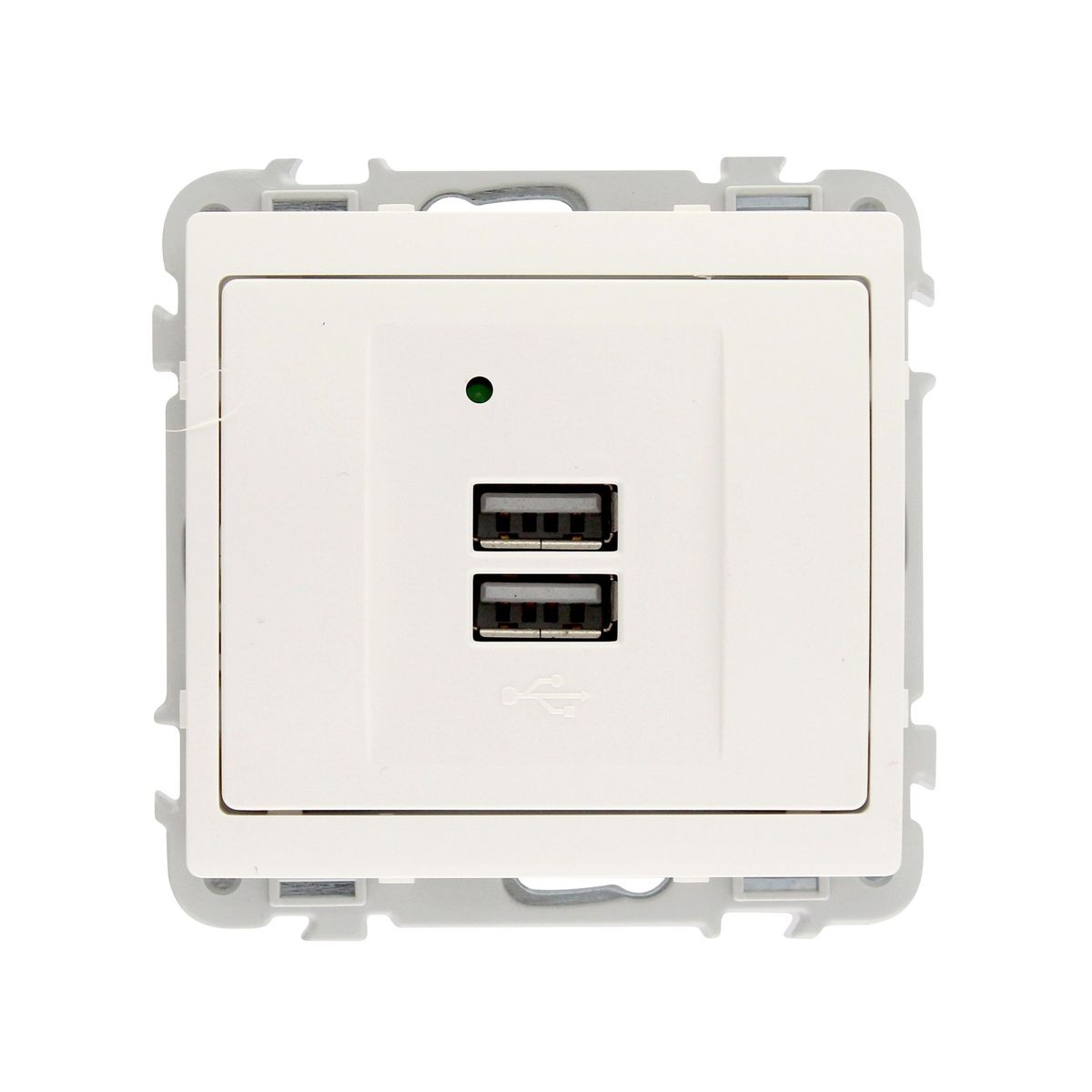 Prise double USB 2.1 A Jade Ingelec — kit blanc M4555/2A