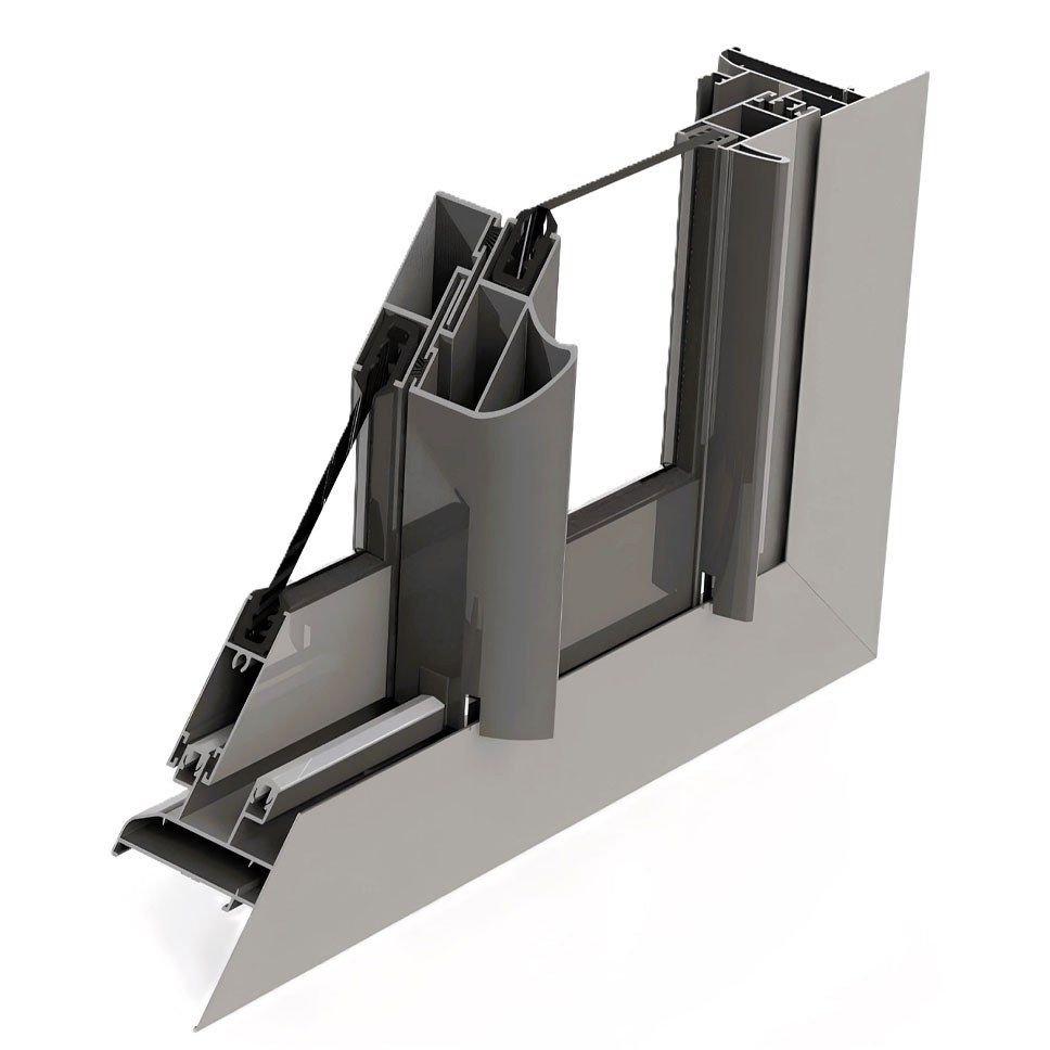 Système coulissant aluminium RIF — gamme Nafida Aluminium