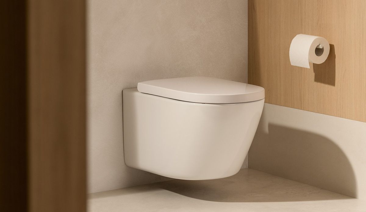 Cuvette WC suspendue Roca Meridian Rimless Vortex + abattant frein de chute