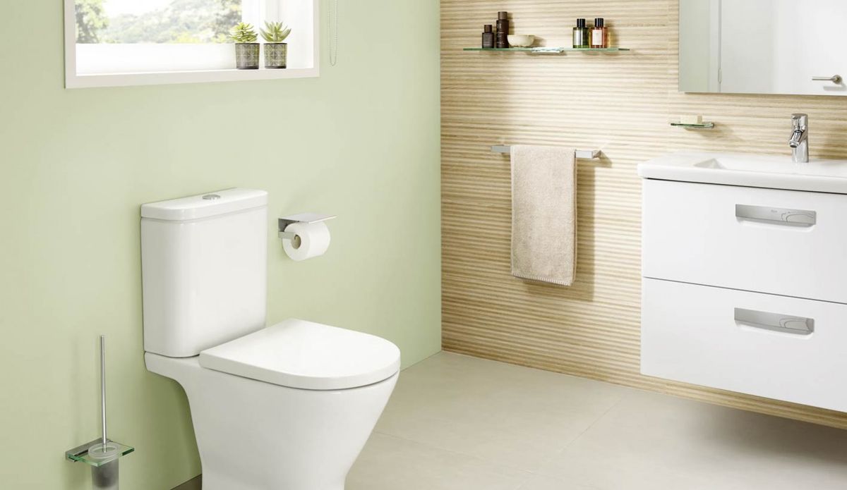 Pack WC Roca The Gap Round sur pied Rimless — réservoir 3/4,5 L